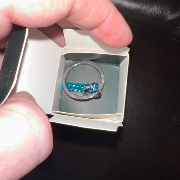 3 bundle Starbucks Chrome blue studded cups & keychain set cold cups bundle - Picture 2 of 10